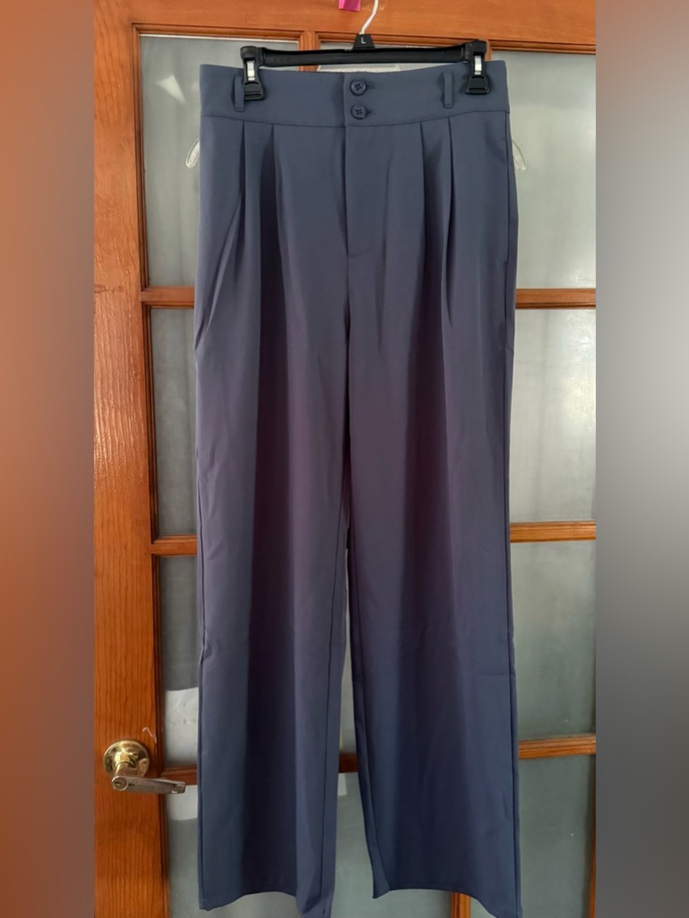 Halara Flex High Waisted Shirred Straight Leg Work Pants - Med Tall - Picture 2 of 4
